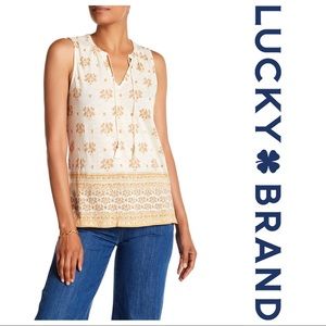 Lucky Brand Mix Print Tank Top